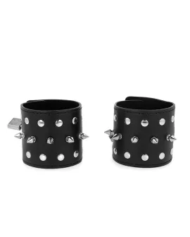 KINK - Punk Handgelenkfesseln mit Spikes 25 x 6 cm