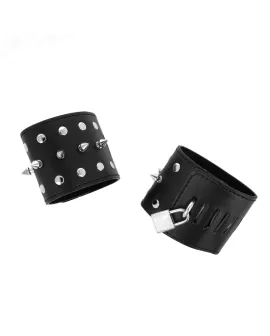KINK - Punk Handgelenkfesseln mit Spikes 25 x 6 cm