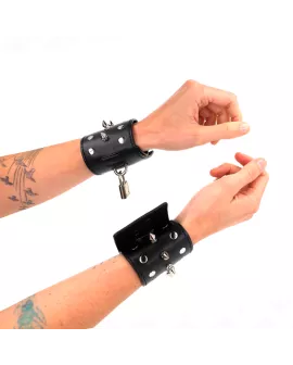 KINK - Punk Handgelenkfesseln mit Spikes 25 x 6 cm