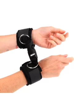 KINK Neopren Handgelenkfesseln - Schwarz, verstellbar 22-34 cm