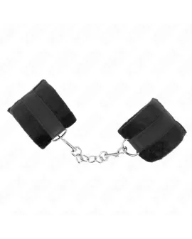 KINK Beginner Pelz-Handmanschetten Schwarz 30 x 7 cm