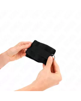 KINK Beginner Pelz-Handmanschetten Schwarz 30 x 7 cm