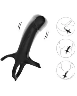 ARMONY - DILDO MIT RING & VIBRATOR SCHWARZ