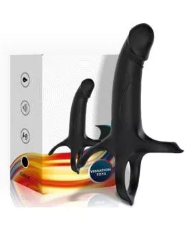 ARMONY - DILDO MIT RING & VIBRATOR SCHWARZ