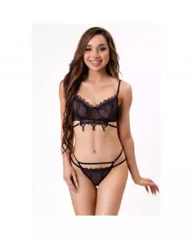 LIVCO CORSETTI FASHION - NERINA 20240 BH + STRING SCHWARZ 