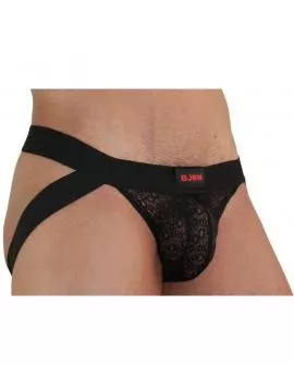 BURN 005 Jock Lingerie Schwarz - Erotische Unterwäsche