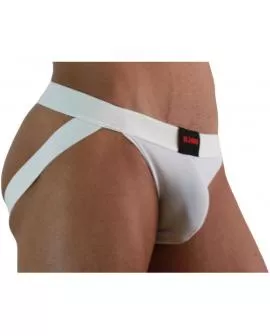 BURN - 007 Jock aus Lycra in Weiß - Erotik