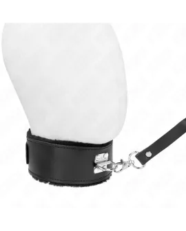KINK Halskette mit Gürtel - Schwarzes Leder 40-48 cm