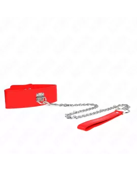 KINK - Halskette mit Gürtel - Rotes Band 33,5-41 cm