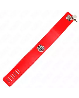 KINK - Halskette mit Gürtel - Rotes Band 33,5-41 cm