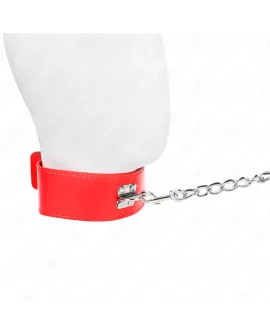 KINK - Halskette mit Gürtel - Rotes Band 33,5-41 cm