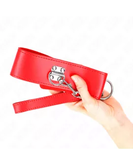 KINK - Halskette mit Gürtel - Rotes Band 33,5-41 cm