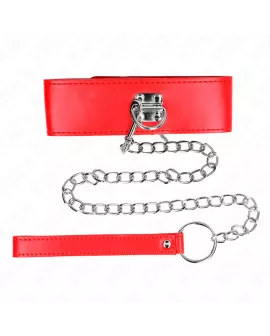 KINK - Halskette mit Gürtel - Rotes Band 33,5-41 cm