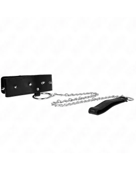 KINK Halskette mit Leine - Silberne Nieten Modell 2, 65 cm