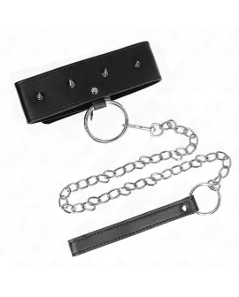 KINK Halskette mit Leine - Silberne Nieten Modell 2, 65 cm