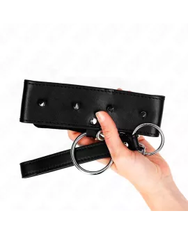 KINK Halskette mit Leine - Silberne Nieten Modell 2, 65 cm