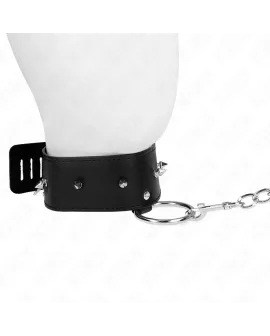KINK Halskette mit Leine - Silberne Nieten Modell 2, 65 cm