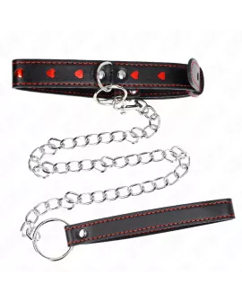 KINK Halskette mit Band 65 cm - Herzdetails 52,5 x 2,5 cm