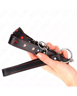 KINK Halskette mit Band 65 cm - Herzdetails 52,5 x 2,5 cm