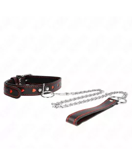KINK Halskette mit Band 65 cm - Herzdetails 52,5 x 2,5 cm
