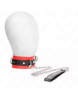KINK - Halsband mit Gürtel Rot 65 cm Riemen 54x4,5 cm