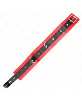 KINK - Halsband mit Gürtel Rot 65 cm Riemen 54x4,5 cm