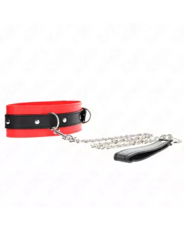 KINK - Halsband mit Gürtel Rot 65 cm Riemen 54x4,5 cm
