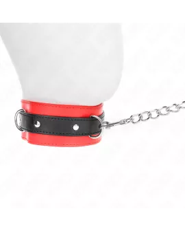 KINK - Halsband mit Gürtel Rot 65 cm Riemen 54x4,5 cm