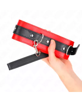 KINK - Halsband mit Gürtel Rot 65 cm Riemen 54x4,5 cm