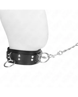 KINK 3-Ring-Sklaverei-Halskette mit Band 80 cm - 53 x 5 cm