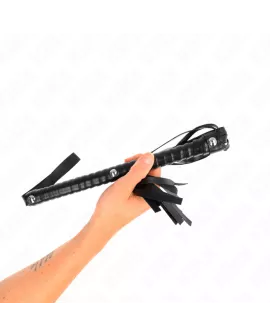 KINK - Peitsche mit schwarzem strukturiertem Griff 48,5 cm