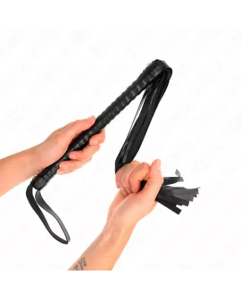 KINK - Peitsche mit schwarzem strukturiertem Griff 48,5 cm