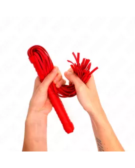 KINK - Peitsche mit rotem strukturiertem Griff 48,5 cm