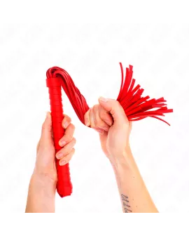 KINK - Peitsche mit rotem strukturiertem Griff 48,5 cm