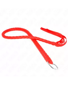 KINK Schlangenpeitsche mit rotem Handring - 65 cm