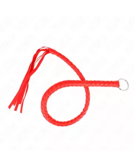 KINK Schlangenpeitsche mit rotem Handring - 65 cm
