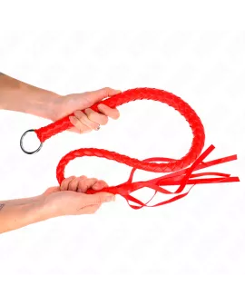 KINK Schlangenpeitsche mit rotem Handring - 65 cm