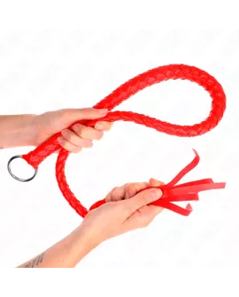 KINK Schlangenpeitsche mit rotem Handring - 65 cm