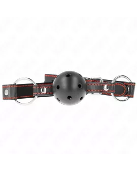 KINK - Hohlarter Schwarzer Ballknebel Modell 2 65 x 2,5 cm