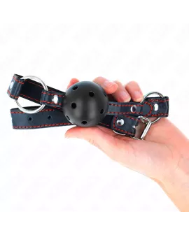 KINK - Hohlarter Schwarzer Ballknebel Modell 2 65 x 2,5 cm