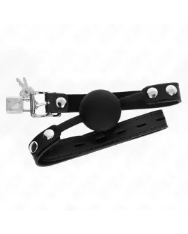 KINK Modell 1 - Silikonball Knebel 4 cm mit Schloss 60x2 cm