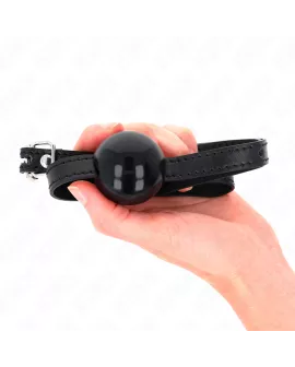 KINK - Schwarzer Fester Ball Gag 4 cm - 65 x 1,5 cm