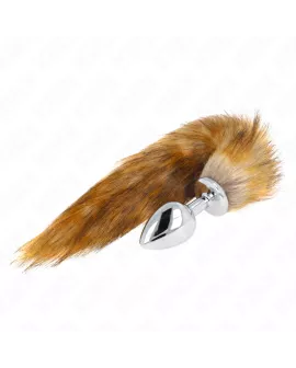 KINK Anal Plug Größe L - 10x4 cm mit 40 cm Kunststoffschwanz Braun