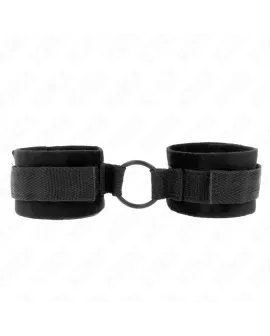 KINK Beginner Pelz-Handschellen - Schwarz 15-25 cm