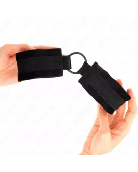 KINK Beginner Pelz-Handschellen - Schwarz 15-25 cm