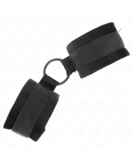 KINK Beginner Pelz-Handschellen - Schwarz 15-25 cm