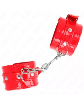 KINK - Glänzende Handmanschetten rot verstellbar 23-33 cm