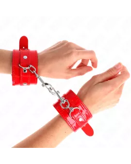KINK - Glänzende Handmanschetten rot verstellbar 23-33 cm