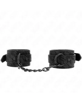 KINK - Dunkle Spitze Handgelenkmanschetten - Schwarz 19-26 cm