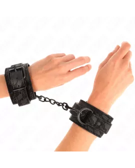 KINK - Dunkle Spitze Handgelenkmanschetten - Schwarz 19-26 cm